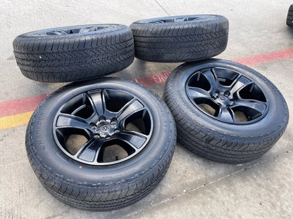 20" Dodge Ram 1500 OEM LIMITED Black 2676 2723 wheels rims NEW HANKOOK A/T2