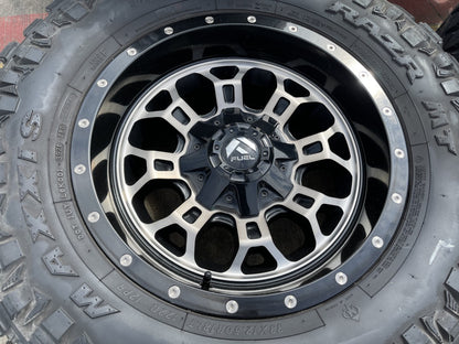 18" 18x9 Fuel Crush D561 Jeep Wrangler wheels rims 5x114.3 5x4.5 5x5 5x127 35"