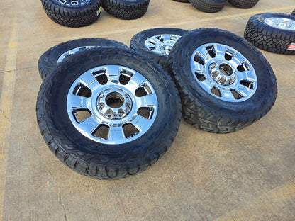 20" Ford F-250 F-350 OEM chrome Lariat 10295 wheels rims 2022 2023 2024 TOYO 35"