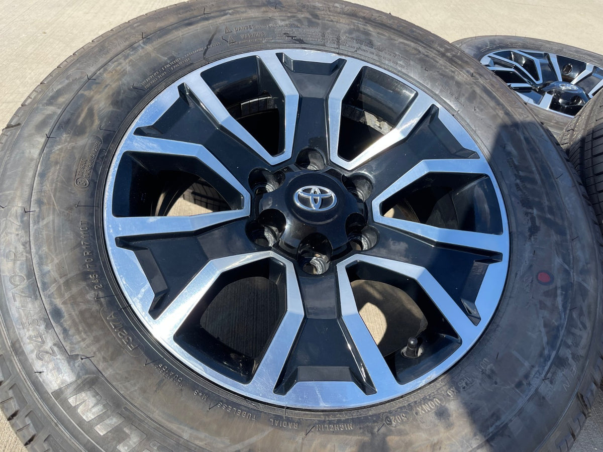 17" Toyota Tacoma 4Runner OEM 75259 wheels rims black TRD FJ SET MICHELIN NEW