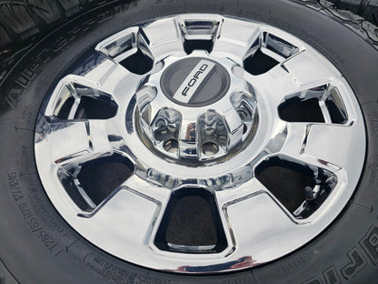 20" Ford F-250 F-350 OEM chrome Lariat 10295 wheels rims 2024 2025 NEW BFG KO3