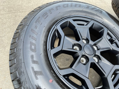 17" Jeep Wrangler RUBICON OEM wheels rims 9237 black 2024 2025 2026 2027 BFG NEW