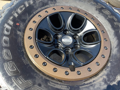 17" Ford F-150 Raptor OEM BEADLOCK rims wheels BRONZE 10459 95210 BFG 37" NEW