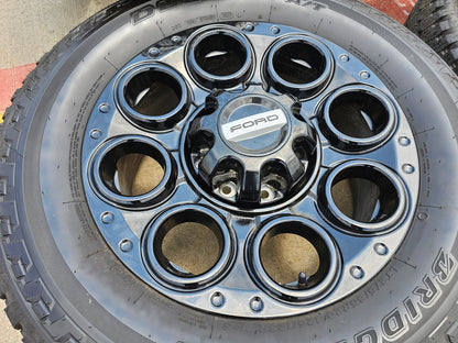 20" Ford F-250 F-350 OEM black Lariat wheels rims 10299 10484 tires DISCOUNTED