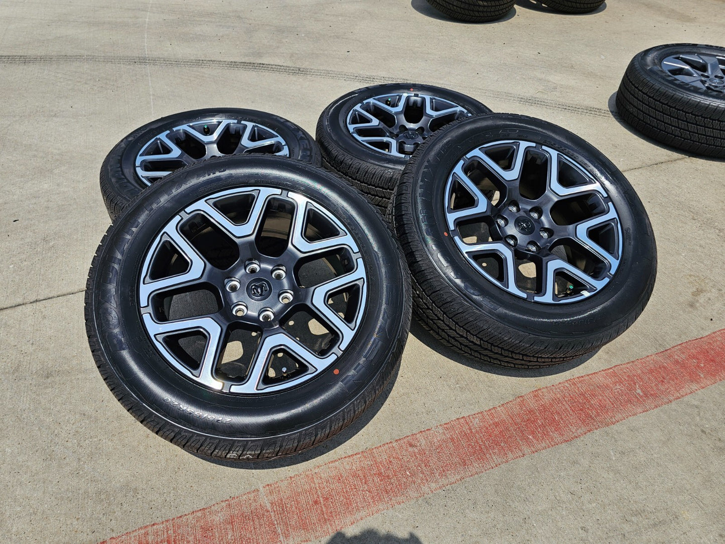 20" Dodge Ram 1500 OEM Laramie wheels rims tires 68583860AA 2024 2025 NEW