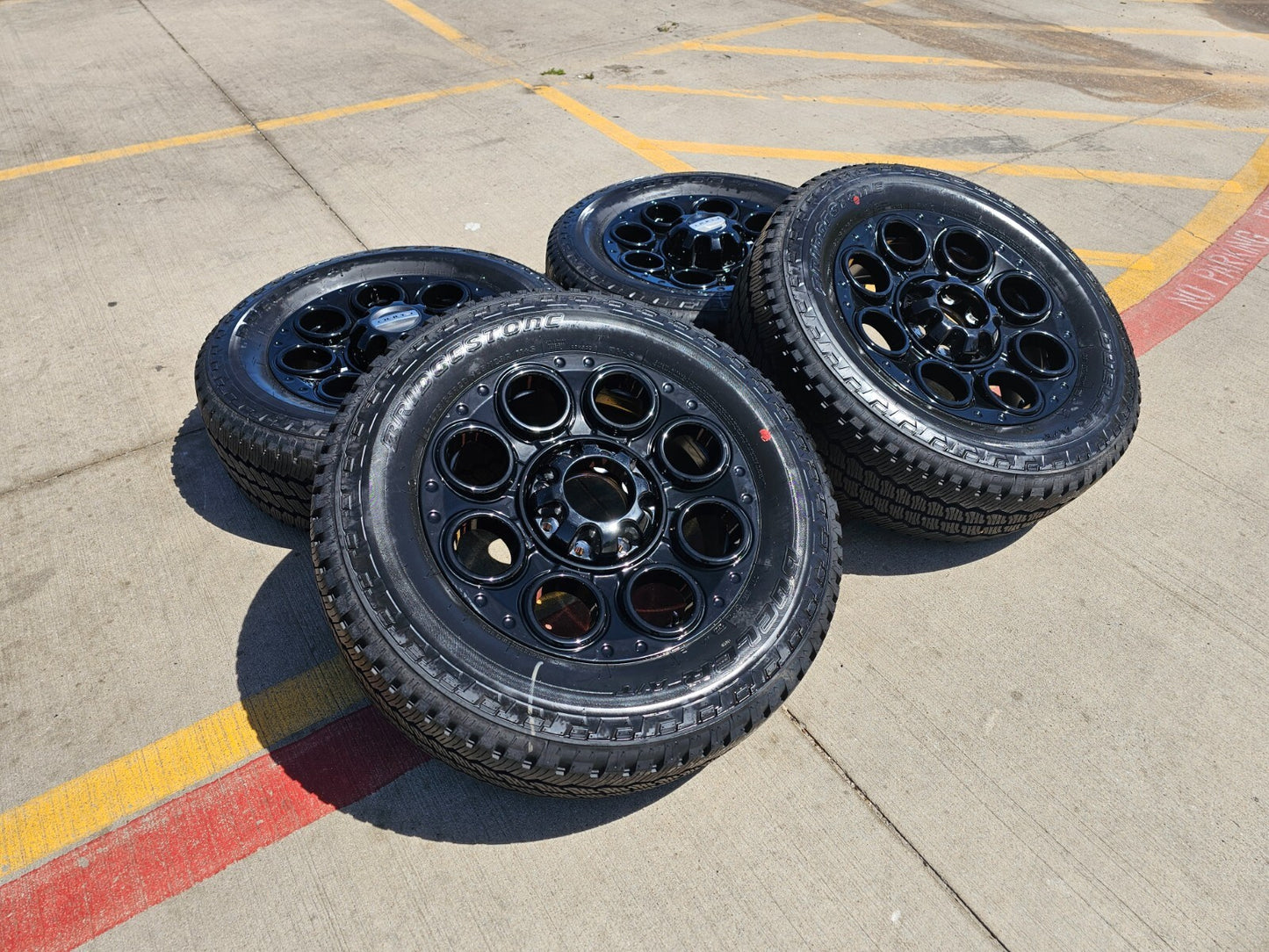 20" Ford F-250 F-350 OEM black TREMOR wheels rims 10484 10299 A/T2 2024 2025 NEW