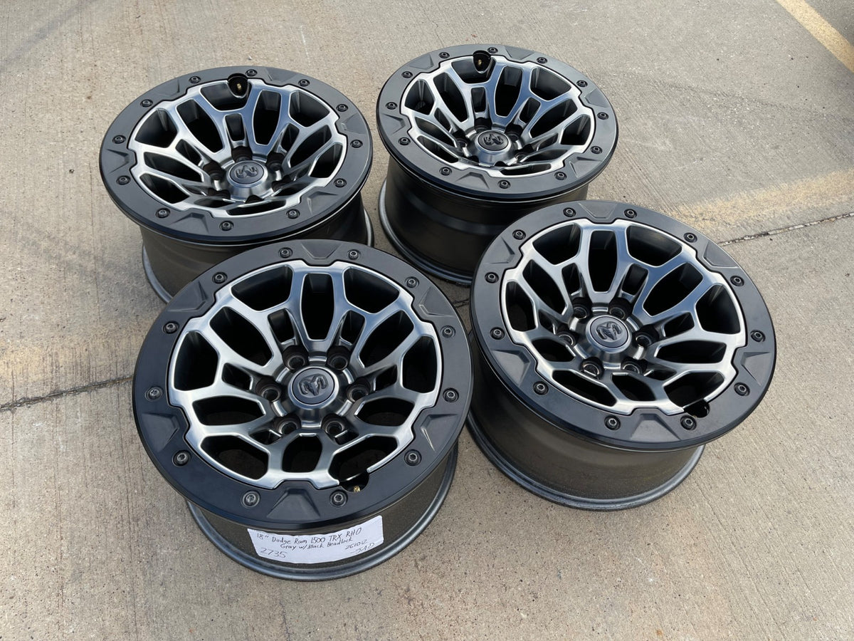 18" Dodge Ram 1500 TRX Beadlock OEM 2735 RHO wheels rims SET 2025 2026 2027 NEW