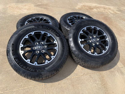 18" Toyota Tundra TRD OEM black wheels rims 75273 Sequoia SET MICHELIN NEW