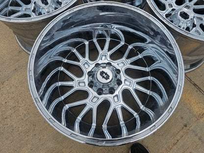 22" 22x14 Vision 404 Brawl Dodge RAM Chevy 2500 3500 wheels rims SET 8x165 8x6.5