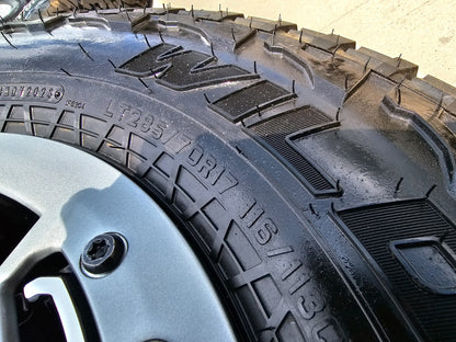 17" GMC Sierra Chevy Silverado OEM Beadlock wheels rims Canyon FALKEN A/T3 NEW