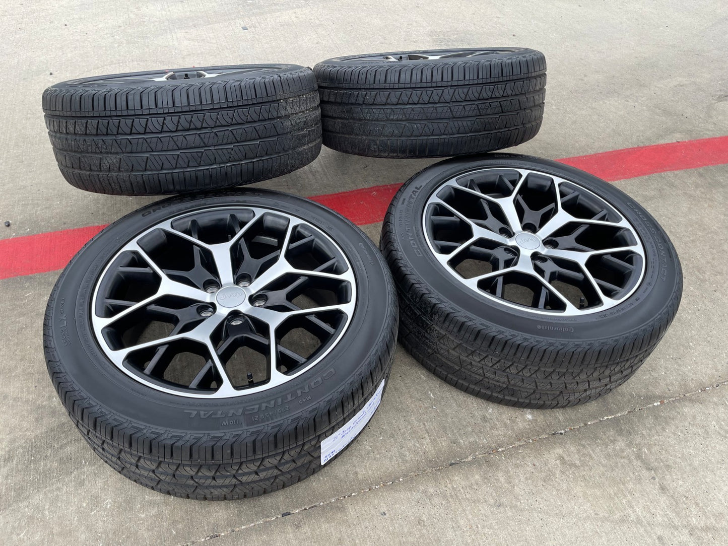 21" Jeep Grand Cherokee L OEM wheels rims 9291 Durango tires SET CONTINENTAL NEW