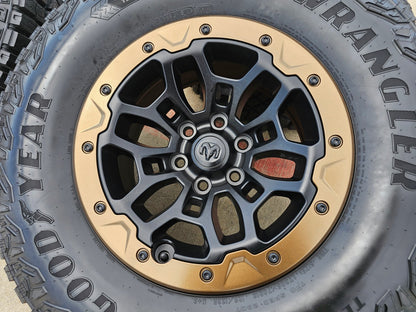 18" Dodge Ram 1500 TRX Beadlock OEM bronze RHO wheels rims 2735 tires 35" NEW