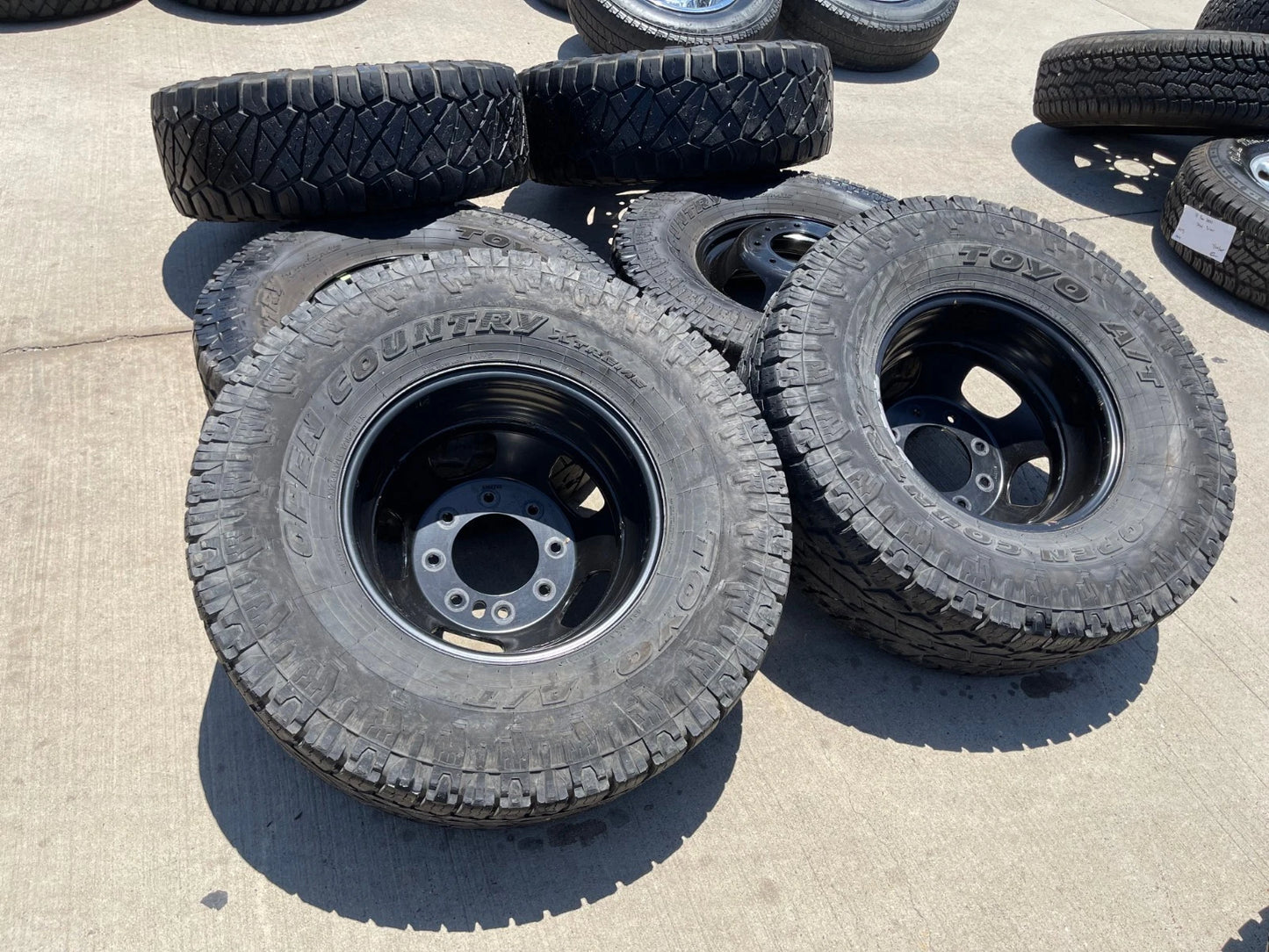 17" Dodge Ram 3500 Dually Laramie 8x200 wheels rims 2703 2704 OEM tires 35"