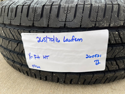 (1) 265/70/16 Laufenn X Fit H/T tire 265/70R16 112T NEW