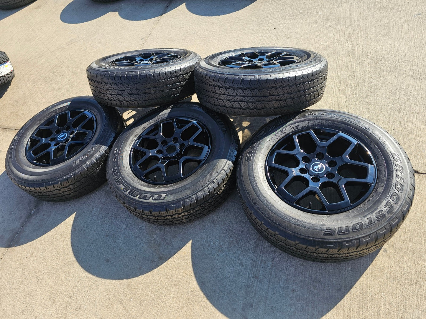 18" Ford Bronco wheels rims tires black 95213 Ranger 2023 2024 2025 2026