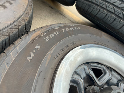 14" Chevy K1500 Blazer Old School Chevy wheels rims GMC tires 5x120 5x4.75