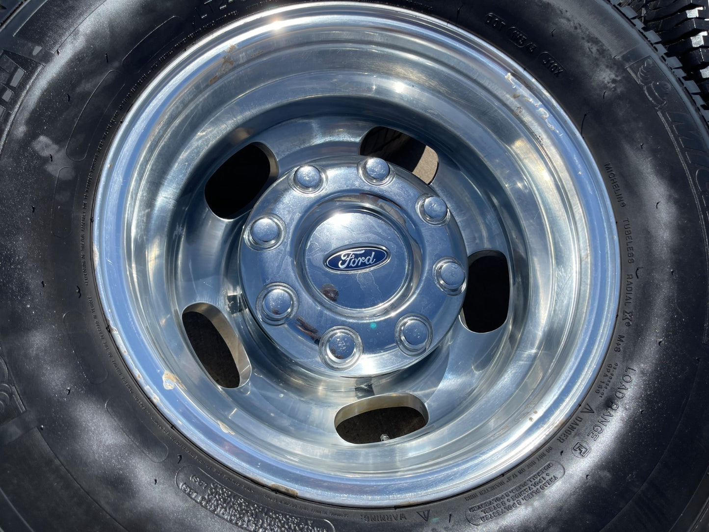 17" Ford F-350 Dually OEM 10477 10478 rims wheels SET tires MICHELIN A/T2
