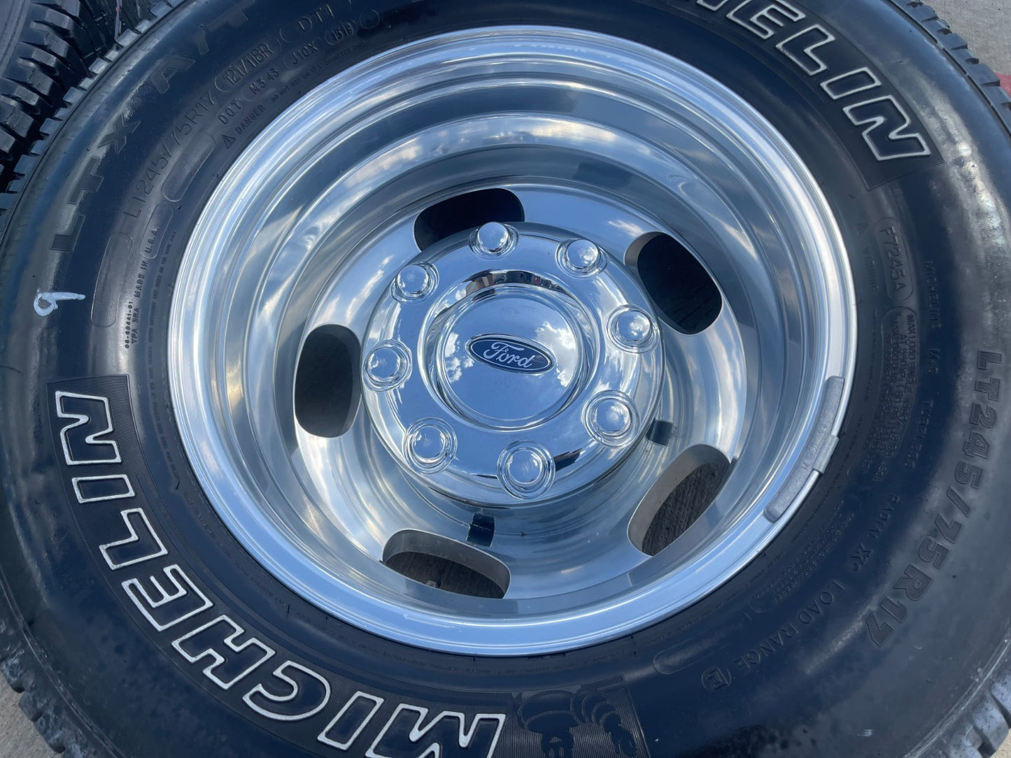 17" Ford F-350 Dually OEM 3618 3619 rims wheels SET tires Michelin LTX A/T2