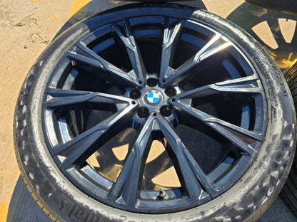22" BMW X5 X6 X7 OEM 86534 86539 Series wheels rims tires CONTINENTAL