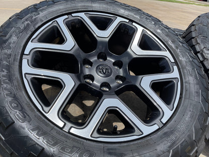 20" Dodge Ram 1500 OEM Laramie wheels rims 68583860AA 2024 2025 TOYO A/T3