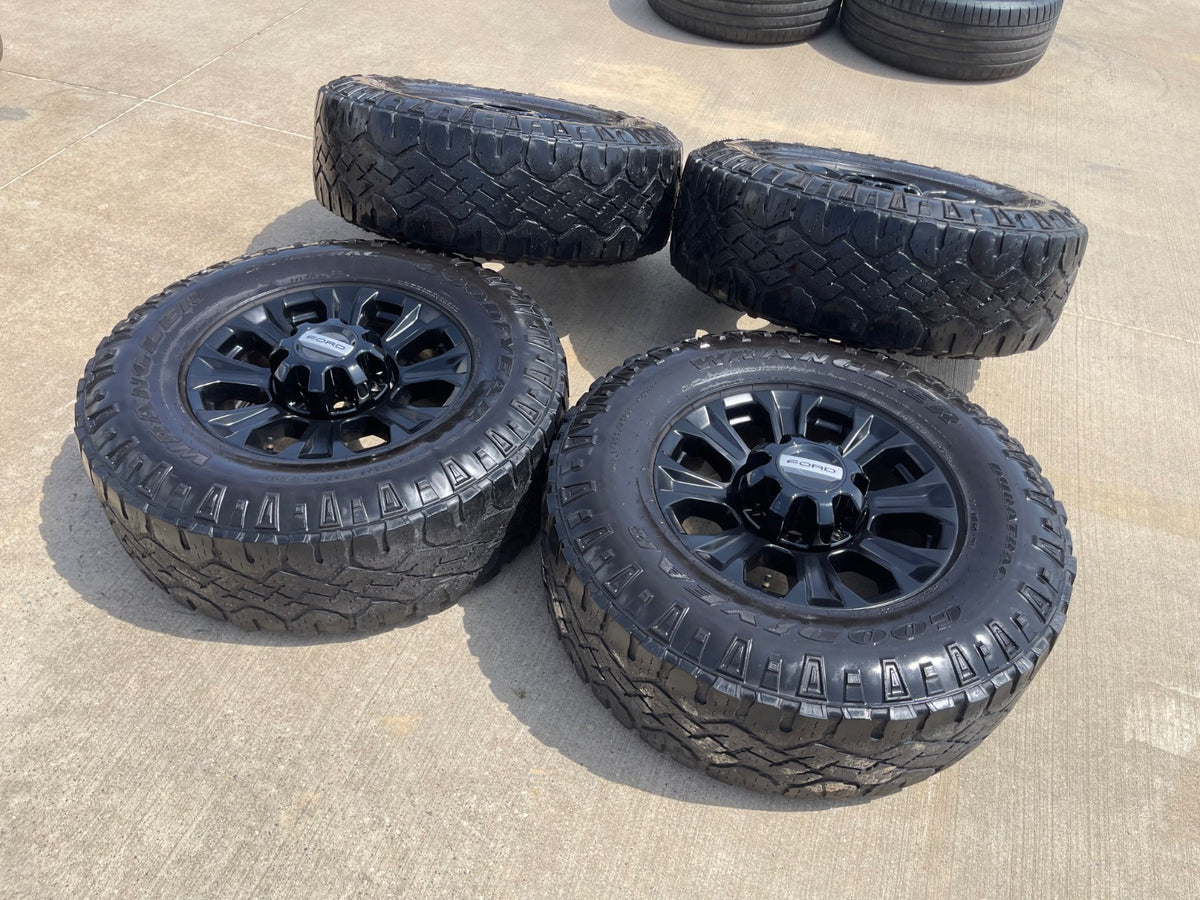 18" Ford F-250 F-350 TREMOR OEM rims wheels 10097 GOODYEAR DURATRAC A/T 35" SET