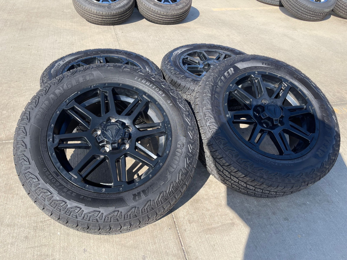 20" Toyota Tundra PLATINUM OEM 75159 SET wheels rims 5x150 tires GOODYEAR AT SET