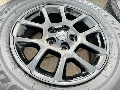 18" Jeep Gladiator Overland OEM black wheels rims Wrangler 9241 tires