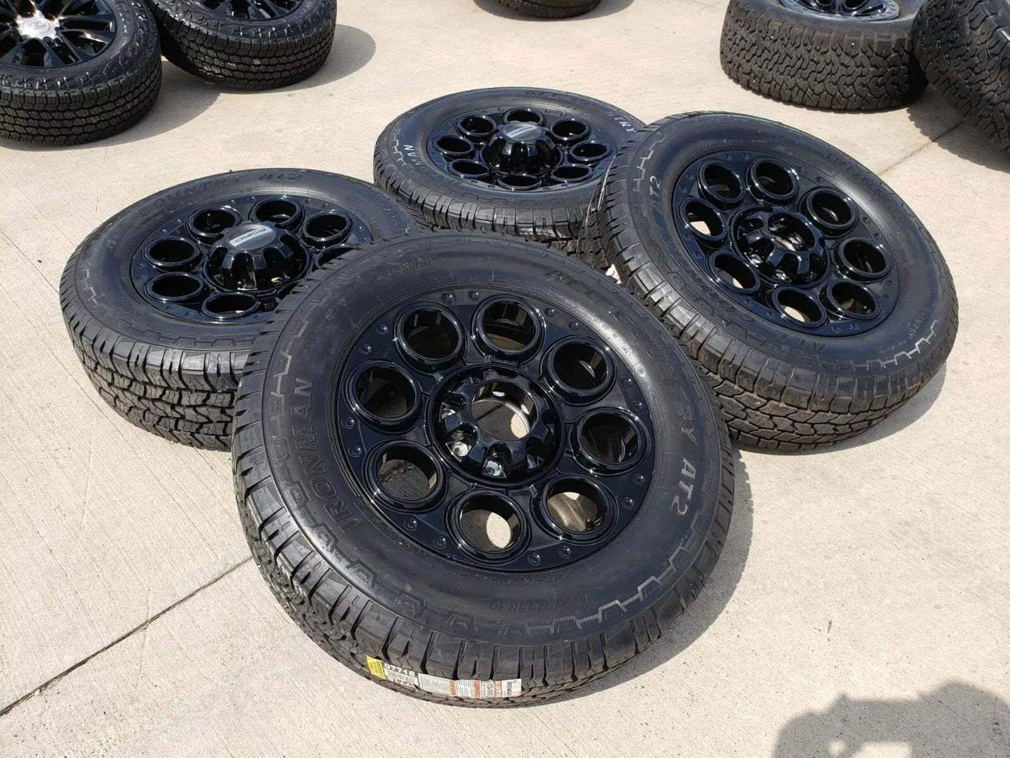 20" Ford F-250 F-350 OEM black TREMOR wheels rims 10299 10484 A/T2 tires NEW