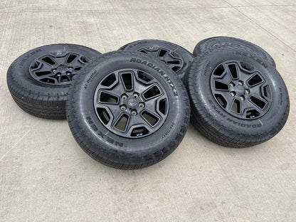 17" Jeep Wrangler Gladiator OEM wheels rims 9118 black tires NEW