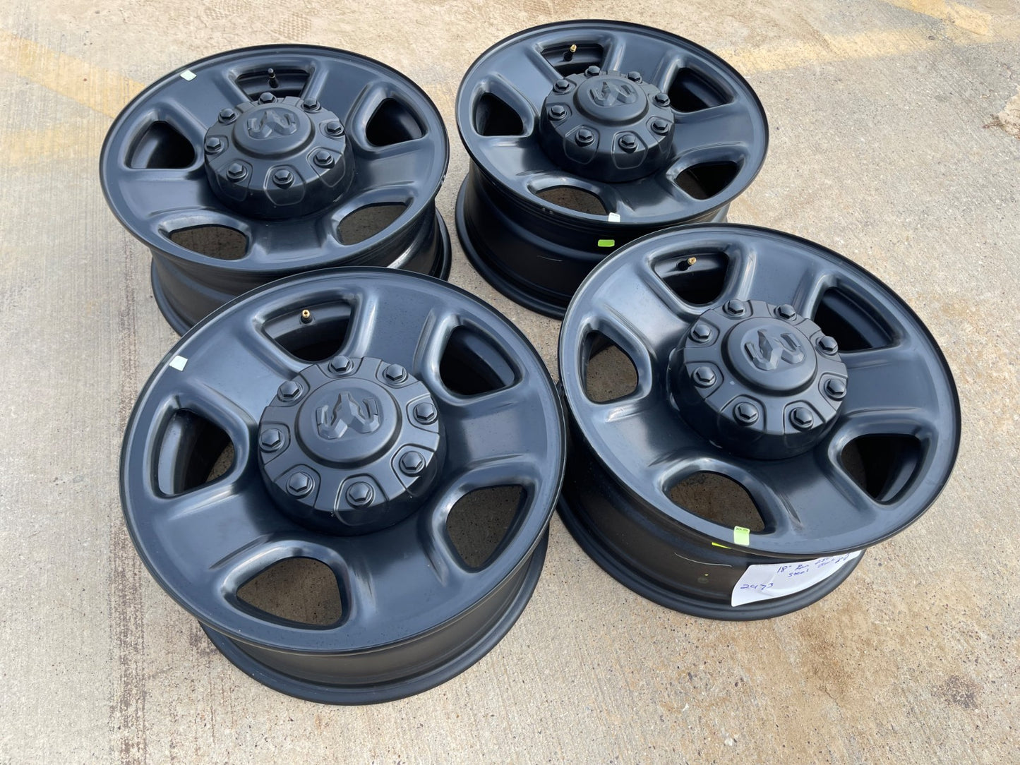 18" Dodge Ram 2500 3500 STEEL black OEM 2473 wheels rims SET 2025 2026 2027 NEW