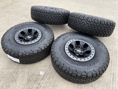 17" Ford F-150 Raptor OEM BEADLOCK rims wheels 10459 95210 BFG KO2 37" tires NEW