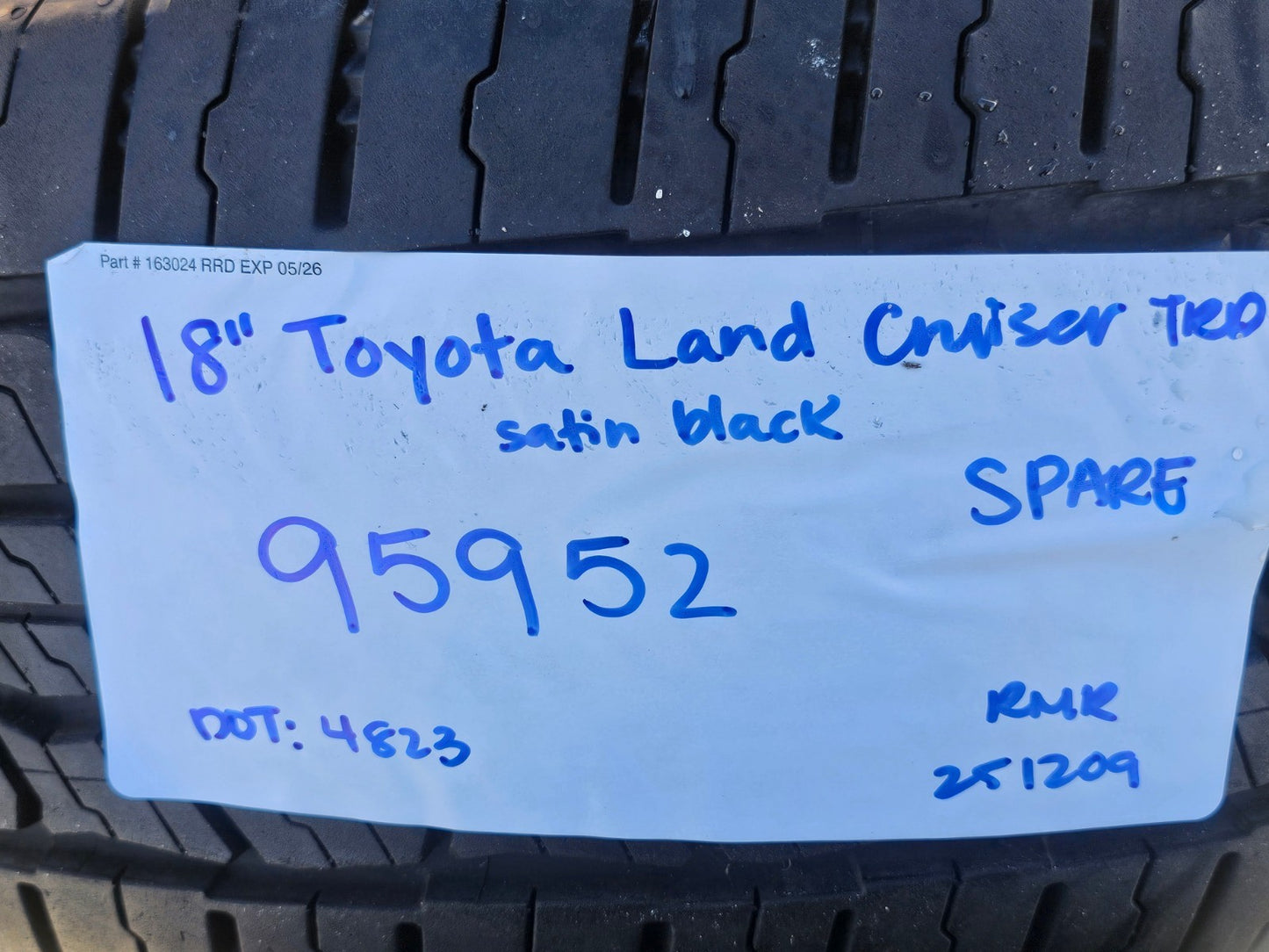 18" Toyota Land Cruiser OEM TRD black wheel rim 95952 Tundra Sequoia