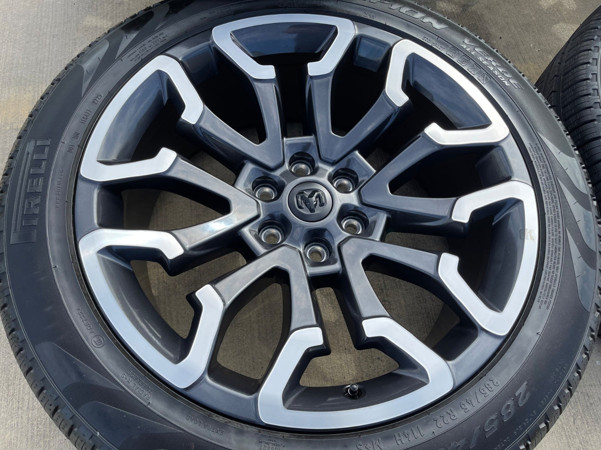 22" Dodge Ram 1500 OEM 95987 LIMITED Laramie wheels rims 2025 2026 2027 SET NEW