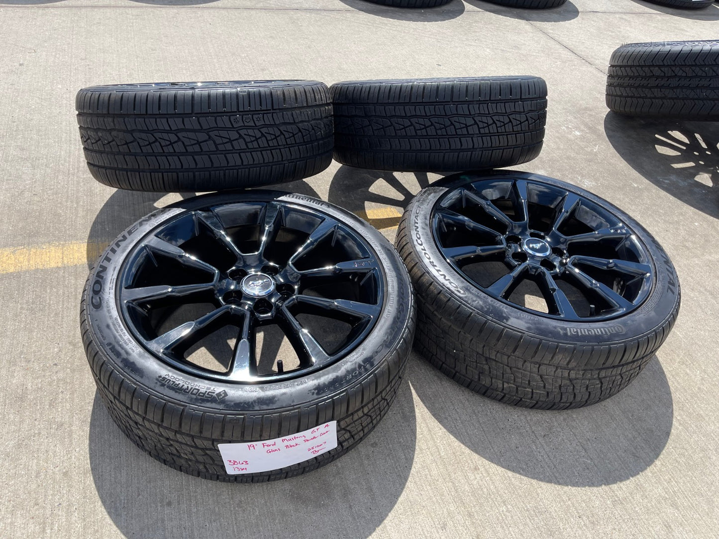 19" Ford Mustang Stealth GT OEM wheels rims 3863 tires CONTINENTAL