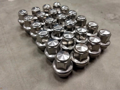 (24) 14x1.5 OEM Ford lug nuts polished F-150 Expedition OE 2015-2026