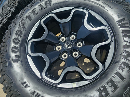 18" Dodge Ram 1500 TRX RHO Black OEM 66002 wheels rims TERRITORY M/T 35"