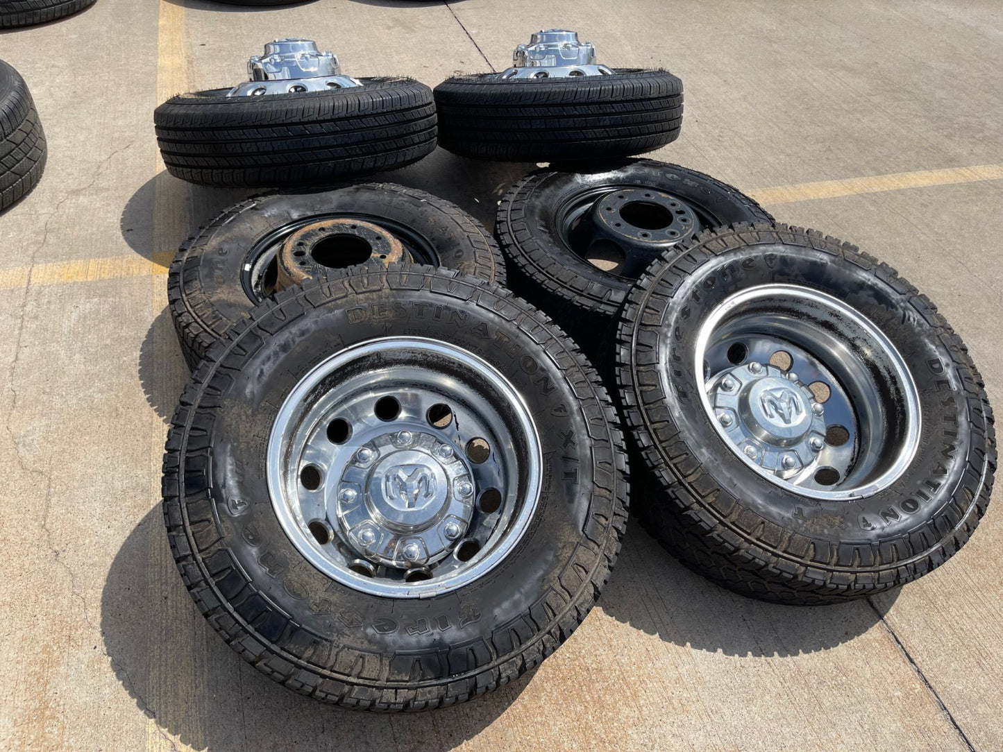 17" Dodge Ram 3500 Dually Laramie 8x200 wheels rims 2701 2702 OEM FIRESTONE
