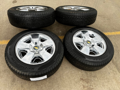 20" Chevy Silverado 1500 Tahoe OEM 5417 chrome wheels rims SET