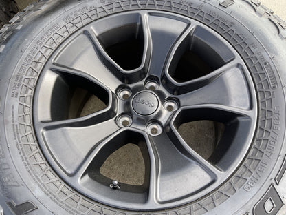 (5) 17" Jeep Wrangler Rubicon OEM 96226 wheels rims Gladiator FALKEN A/T3 NEW