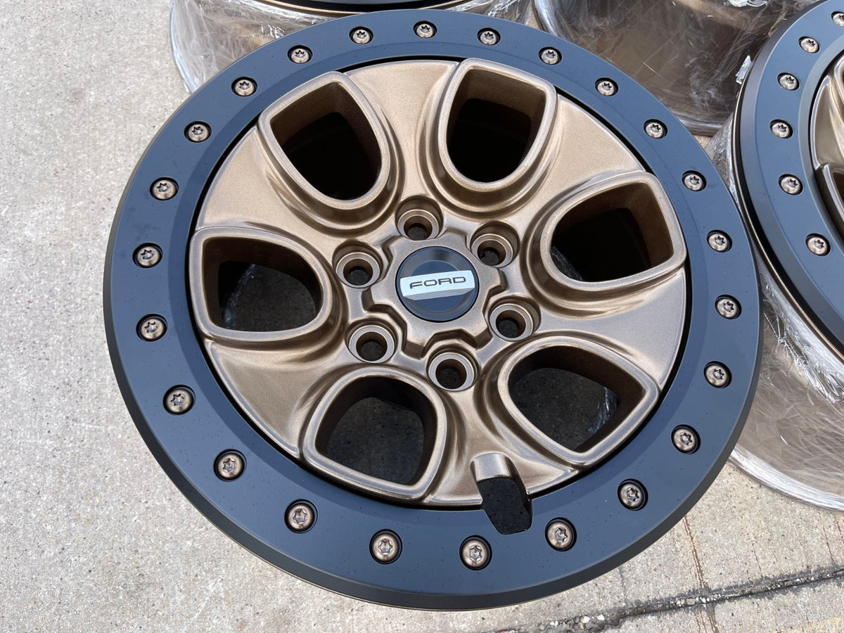17" Ford F-150 Raptor OEM BEADLOCK rims wheels 10459 95210 BRONZE 2026 2027 NEW