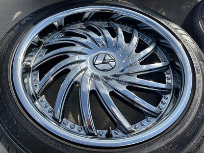 20x8.5 Arza TD221 wheels rims 5x112 5x114.3 5x4.5 Camry Sienna Rav4 Charger