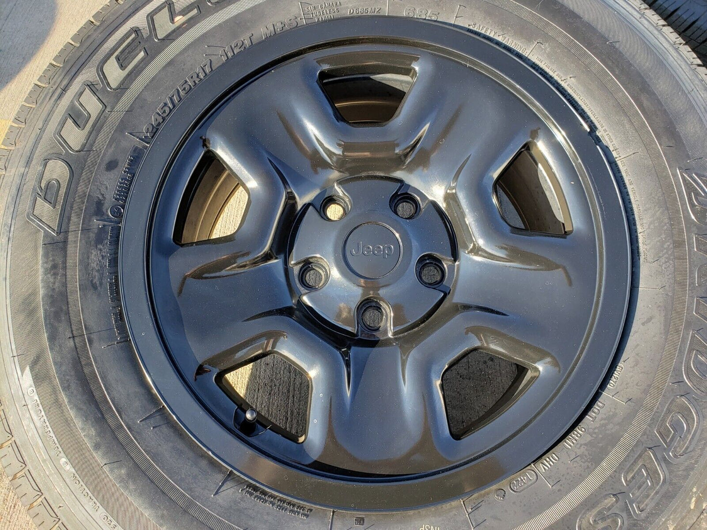 17" Jeep Wrangler SPORT OEM wheels rims tires 9240 9220 black NEW