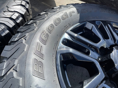 20" GMC Sierra Chevy 2500 OEM 5957 BLACK DIAMOND wheels rims tires BFG 37"