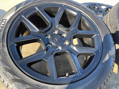 22" Dodge Ram 1500 OEM LIMITED Laramie wheels rims black 2725 2684 PIRELLI NEW