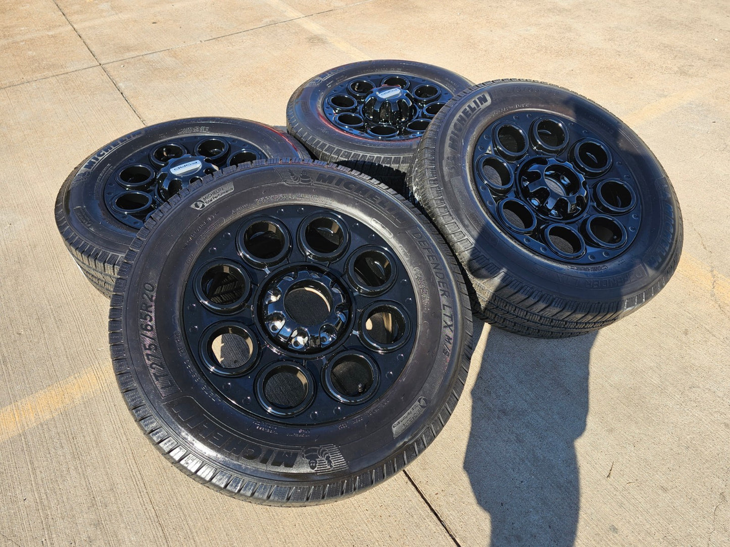 20" Ford F-250 F-350 OEM black TREMOR 10299 10484 wheels rims MICHELIN DEFENDER