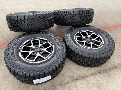 17" Jeep Wrangler Rubicon OEM 95730 9327 wheels rims Gladiator FALKEN A/T 33"