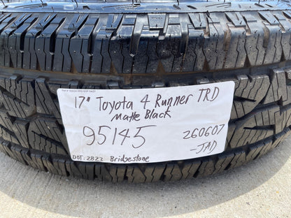 17" Toyota Tacoma 4Runner OEM wheels rims black SET TRD FJ BRIDGESTONE A/T NEW