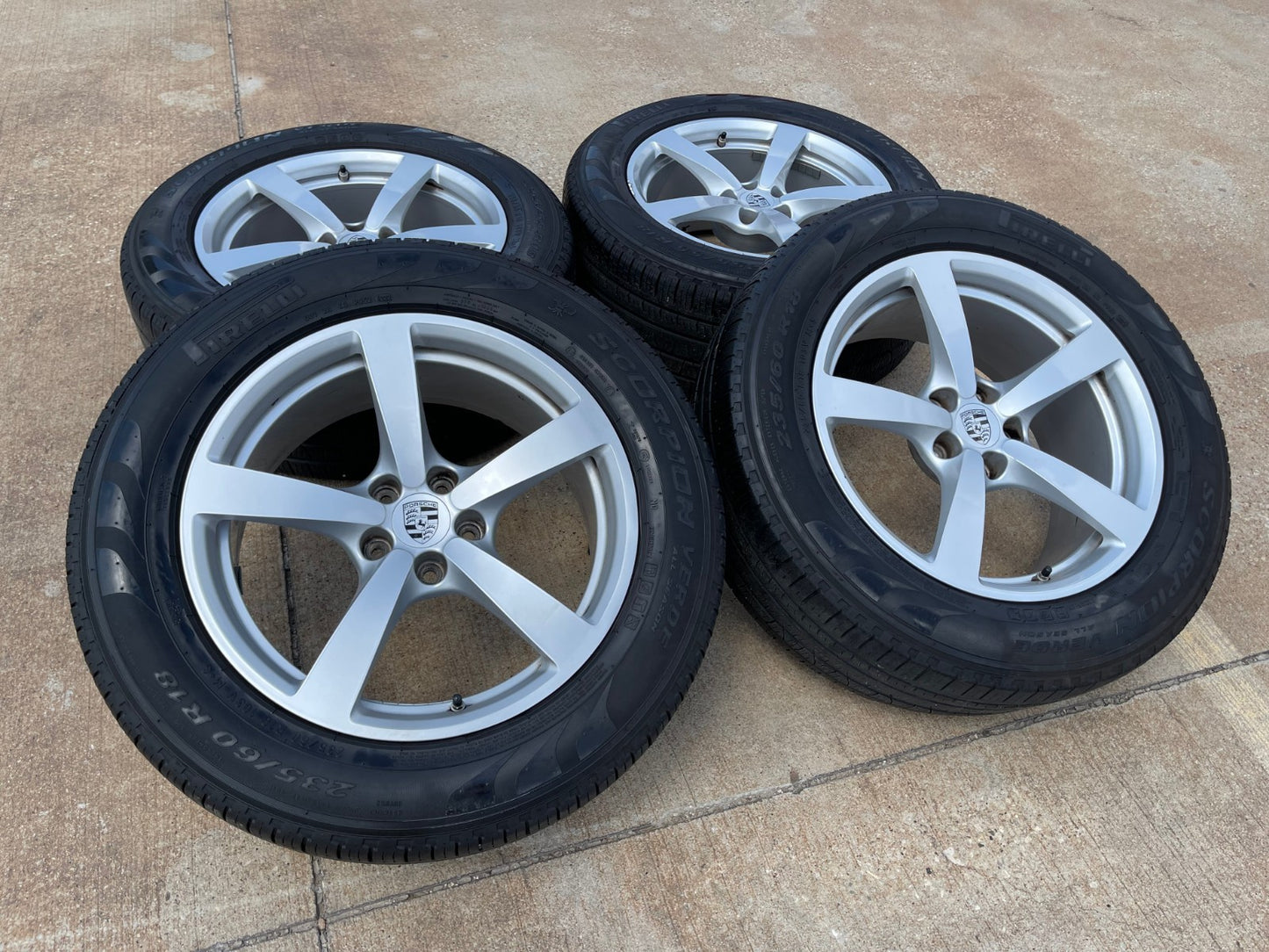 18" Porsche Macan OEM silver wheels rims 67519 67521 2020 2021 2022 2023 2024