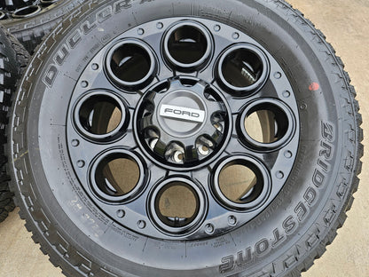 20" Ford F-250 F-350 OEM black LARIAT wheels rims 10299 tires BRIDGESTONE NEW