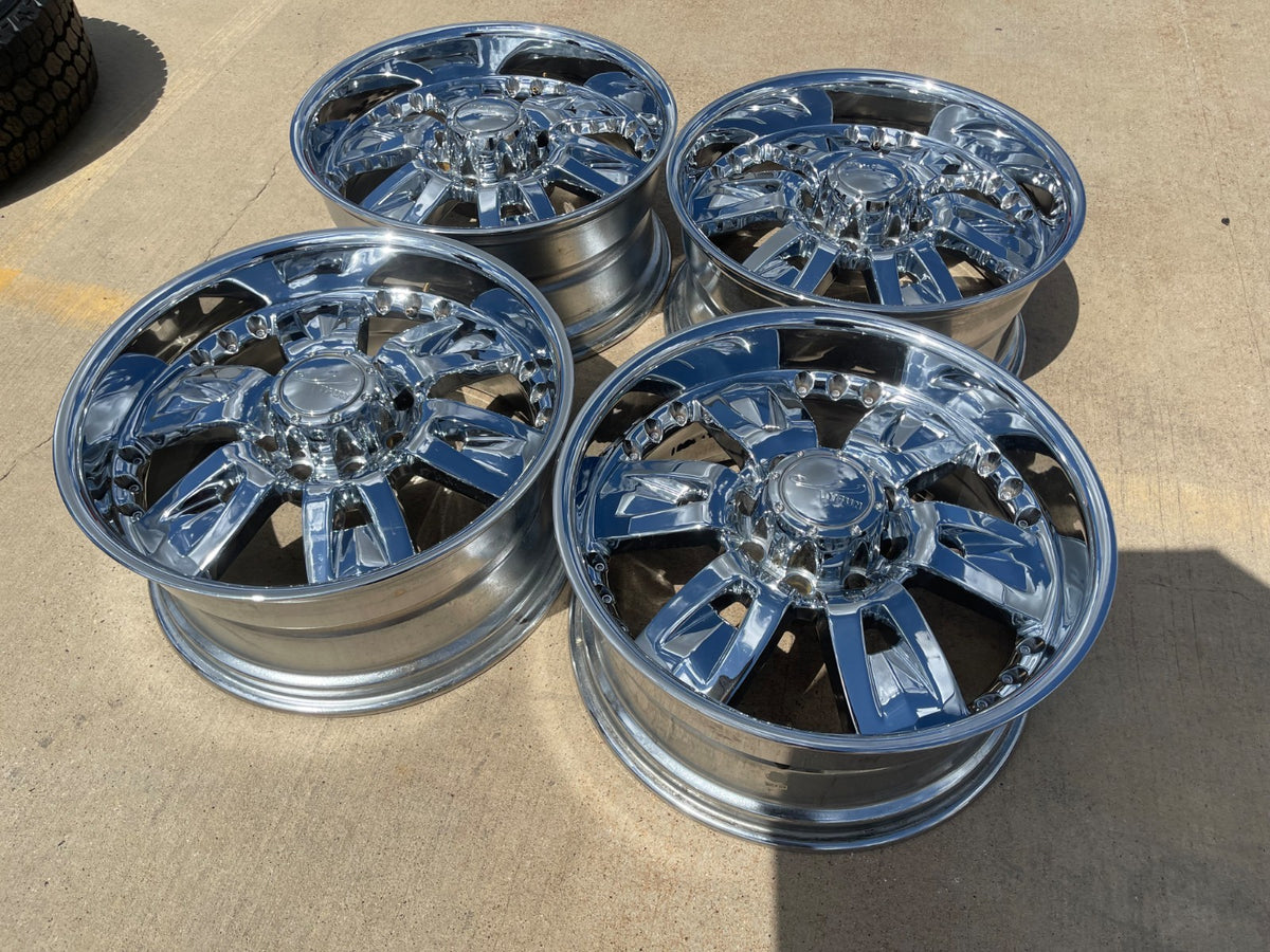 22" 22x10 Ty-Fun TF015 TW015 Ford F-250 F-350 rims wheels SET CHROME